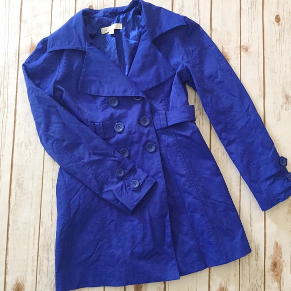 New York & Company Jackets & Blazers - New York & Company vibrant blue pea trench coat